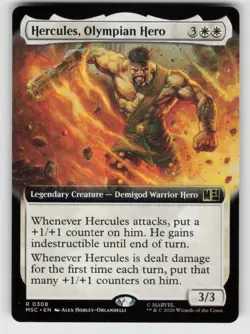 Hercules, Olympian Hero (Extended Art) 308 Commander: Marvel Super Heroes NM - Image 1