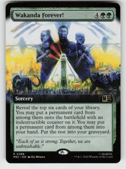 Wakanda Forever! (Extended Art) 388 Rare Commander: Marvel Super Heroes NM - Image 1