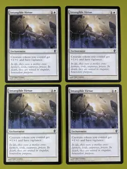 Intangible Virtue x4 Conspiracy 4x Playset Magic the Gathering MTG - Image 1