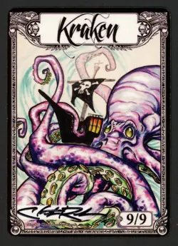 ***Kraken Token Signed*** MTG Token Christopher Rush Magic Kid Icarus - Image 1