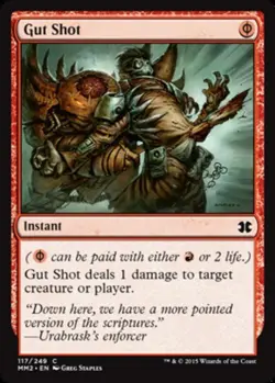 1x Gut Shot Heavy Play MTG Magic - Kid Icarus - - Image 1