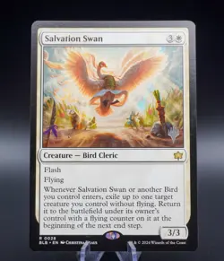 Salvation Swan R #28, PROMO FOIL Stamped, Bloomburrow MTG PPBLB M/NM - Magic MTG - Image 1
