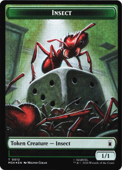 Insect / Clue Double-Sided Token (FOIL) - [Marvel Super Heroes] MSH Magic MTG - Image 2