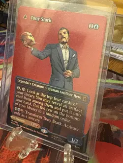 Tony Stark Invincible Iron Man X3(Borderless Foil)Marvel Super Heroes $95 Value - Image 3