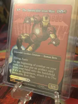 Tony Stark Invincible Iron Man X3(Borderless Foil)Marvel Super Heroes $95 Value - Image 4