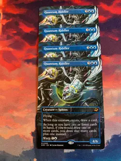 MTG Edge of Eternities Quantum Riddler Borderless x 4 (Play Set) - Image 1