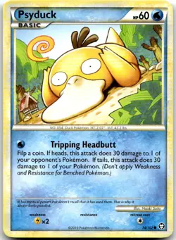 Psyduck 74/102 Common HGSS Triumphant Pokemon Lightly Played - Image 1