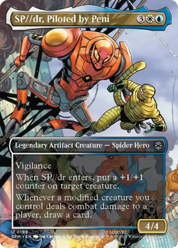 SP//dr, Piloted by Peni (BORDERLESS) #199 | NM | Marvel's Spider-Man Magic MTG - Image 1