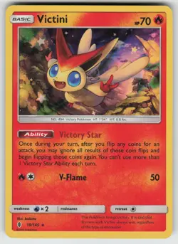 Holo Victini 10/145 Holo Rare Guardians Rising Near Mint - Image 1