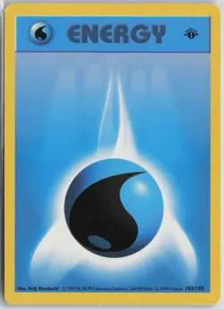 Water Energy 102/102 Common Base Set Shadowless Pokemon 1st Edition LP - Image 1
