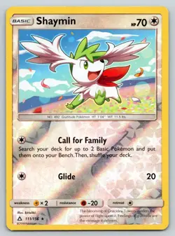 SHAYMIN 111/156 R ULTRA PRISM POKEMON REVERSE HOLO MP KIRISAKI - Image 1