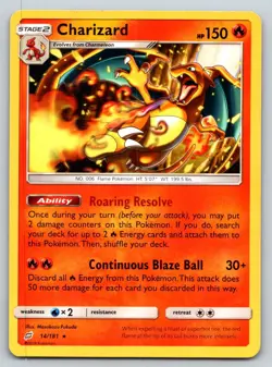 CHARIZARD 14/181 R TEAM UP POKEMON MP FUKUDA - Image 1
