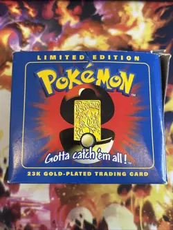 Pokemon Charizard 23K Gold card Blue Box Burger King 1999 - Image 2