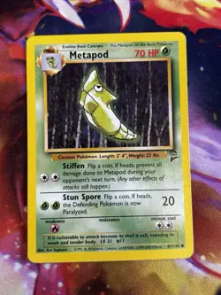 Metapod 81/130 Non Holo Base Set 2 - Pokemon Card - LP - Image 1