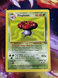 Pokemon TCG Vileplume Jungle Rare 31/64 1999 English Unlimited Nonholo - DMG - Image 1