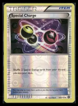 Special Charge 105/114 Uncommon Steam Siege Pokemon Reverse Holo Near Mint - Image 1