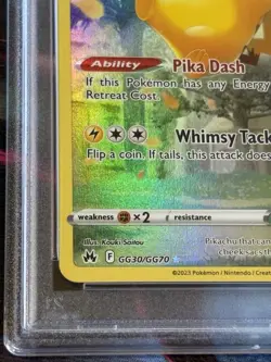 Pokemon Crown Zenith: Galarian Gallery #GG30/GG70 Pikachu Full Art Holo PSA 9 - Image 4