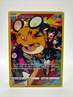 Pokemon Dedenne Ultra Rare Full Art 70HP TG07/TG30 Brilliant Stars Holo 2022 - Image 1