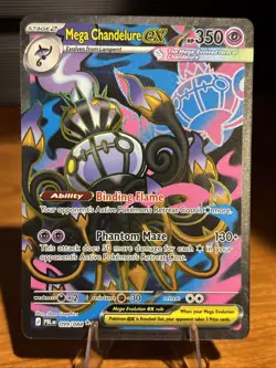 Mega Chandelure EX UR Full Art 099/084 Pitch Black 2026 Pokemon TCG English - Image 1