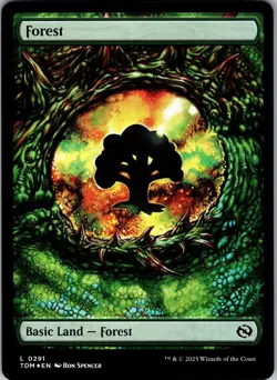 Forest (0291) Tarkir: Dragonstorm Land NM Magic: The Gathering 291 Foil - Image 1