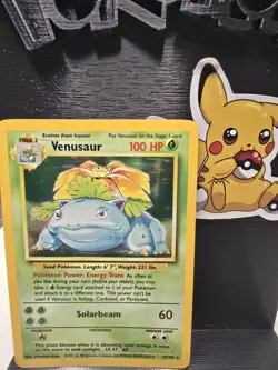 Venusaur 15/102 Holo Rare Base Set Unlimited Pokemon English EX-NM - Image 1