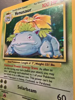 Venusaur 15/102 Holo Rare Base Set Unlimited Pokemon English EX-NM - Image 4