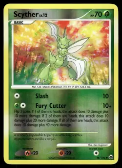 Scyther 46/100 Uncommon Majestic Dawn Pokemon Reverse Holo Near Mint - Image 1