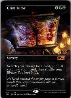 Grim Tutor (Alternate Art) Core Set 2021 Mythic NM Magic: The Gathering Normal - Image 1