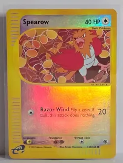 Spearow 130/165 Expedition Base Set Reverse Holo Vintage E Reader Pokemon TCG MP - Image 1