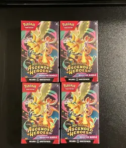 Pokemon TCG Mega Evolution Ascended Heroes Lot of 4 Sealed Booster Bundles - Image 1
