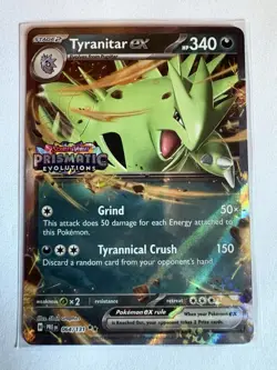 Pokemon TCG Tyranitar EX 64/131 Prismatic Evolutions Stamped - Image 1