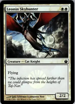 Leonin Skyhunter Mirrodin Besieged Common NM Magic: The Gathering 11 Foil - Image 1