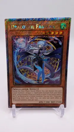 YUGIOH DRACOTAIL FAIMENA PLATINUM SECRET RARE NM RA05-EN035 - Image 1
