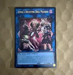 Yugioh Zenna's Deceiving Doll Maidens Link/Effect LINK-5 ATK 0 English Konami - Image 1