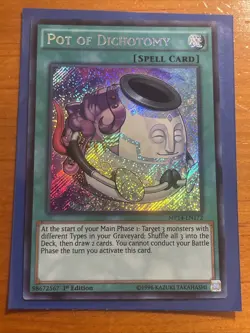 Yu-Gi-Oh! TCG Pot Of Dichotomy MP14-EN172 Secret Rare 1st Edition lp - Image 1