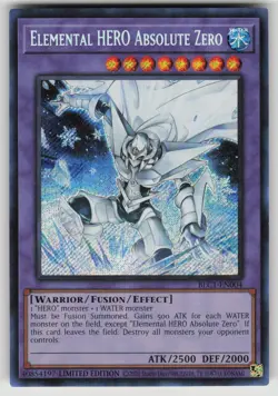 Elemental HERO Absolute Zero BLC1-EN004 Secret Rare Yu-Gi-Oh Limited NM - Image 1