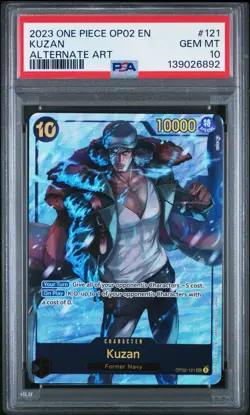 Kuzan SEC Alt Art OP02-096 One Piece Paramount War PSA 10 English - Image 1
