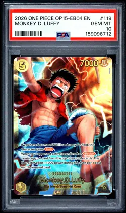 2026 One Piece Op15-119 English Kami's Island Monkey D. Luffy PSA 10 #119 - Image 1