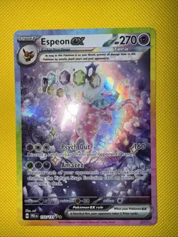 Pokemon Prismatic Evolutions Espeon EX 155/131 Special Illustration Rare Card - Image 1