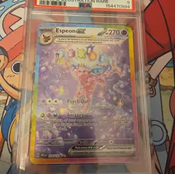 Pokemon Prismatic Evolutions Espeon ex #155/131 Special Illustration Rare PSA 9 - Image 3