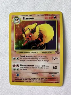 Pokemon TCG FLAREON JUNGLE 3/64 HOLO UNLIMITED HOLO RARE - Image 1