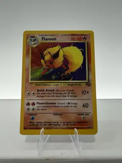 Pokemon TCG 1999 Jungle Flareon 3/64 Holo Rare Unlimited 70 HP English - Image 1