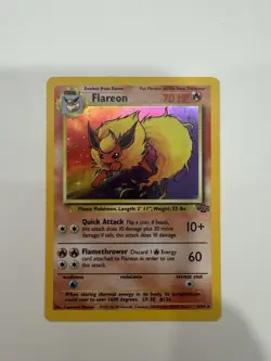 Pokemon TCG 1999 Jungle Flareon 3/64 Holo Rare Unlimited 70 HP English - Image 3