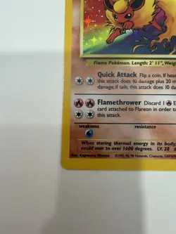 Pokemon TCG 1999 Jungle Flareon 3/64 Holo Rare Unlimited 70 HP English - Image 5