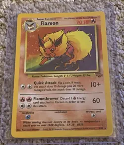 Flareon 3/64 Jungle Holo Rare Unlimited Pokemon TCG 70 1999 - Image 1