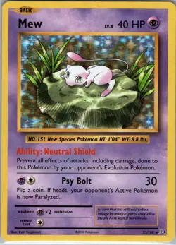 Mew H 53/108 XY - Evolutions NM Pokemon Card - Image 1