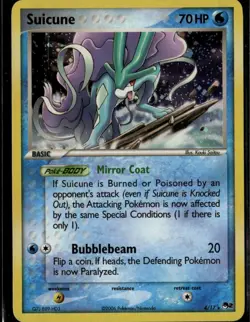 Suicune Rare POP Series 2 004/017 Water Holo Pokemon Card - Image 1