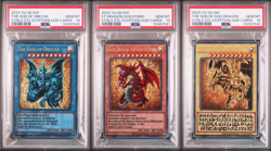 2024 YU-GI-OH! STAINLESS STEEL EGYPTIAN GOD CARDS SEQUENTIAL PSA 10 - Image 1