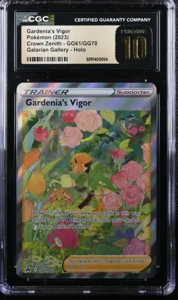 CGC PRISTINE 10 2023 Pokemon Card Crown Zenith Gardenia's Vigor GG61/GG70 psa - Image 1