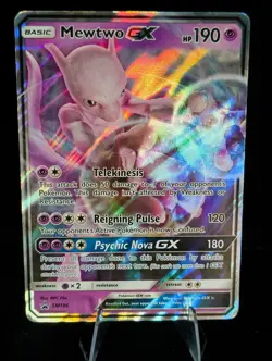 Pokemon Mewtwo GX SM196 Black Star Promo TCG Card 2019 - Image 1